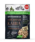 Протеиновая овсяная каша с шоколадом (18% белка, vegan) "Bionova" / коробка 14шт х 40 г