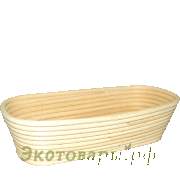 Форма для расстойки теста из ротанга 30х15х8 (овальная корзинка, 800-900 г теста)