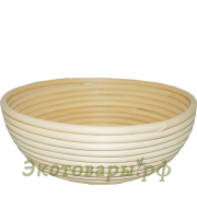 Форма для расстойки теста из ротанга 25х8 (круглая корзинка, 950-1000 г)