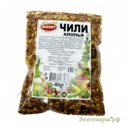 Перец чили в хлопьях "Bioset" (Болгария) / 80 г