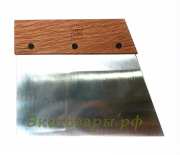 Скребок пекарский стальной с деревянной ручкой, для работы с тестом SN4106 (150х120)