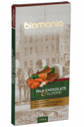 Шоколад молочный с начинкой из миндальной пасты "Biomania" / 110 г