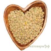 Чечевица зеленая нешлифованная БИО "Био-хутор Петровский" Ростовская обл. / 1 кг